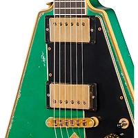 Gibson Custom Flying V Custom Electric Guitar - Heavy Aged, Teal Sparkle