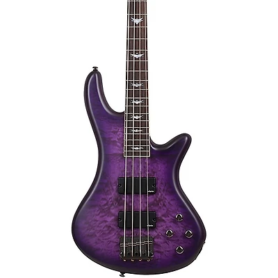 Schecter Guitar Research Stiletto Extreme-4 Electric Bass Guitar - Satin Purple Burst