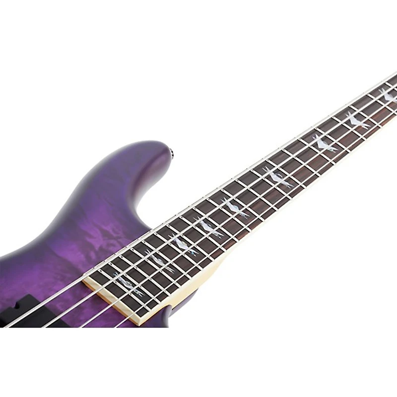 Schecter Guitar Research Stiletto Extreme-4 Electric Bass Guitar - Satin Purple Burst