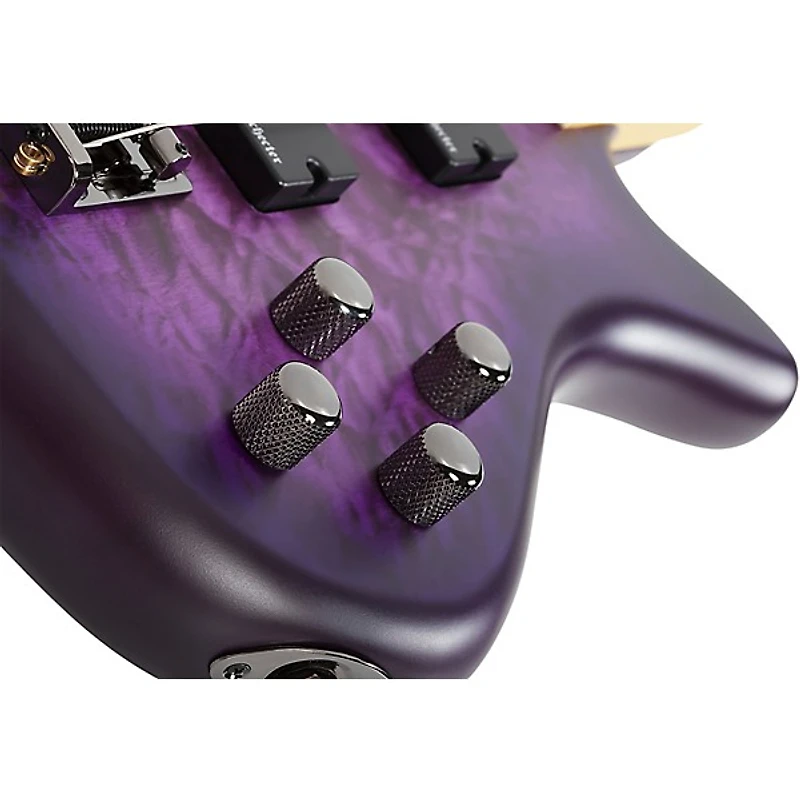 Schecter Guitar Research Stiletto Extreme-4 Electric Bass Guitar - Satin Purple Burst