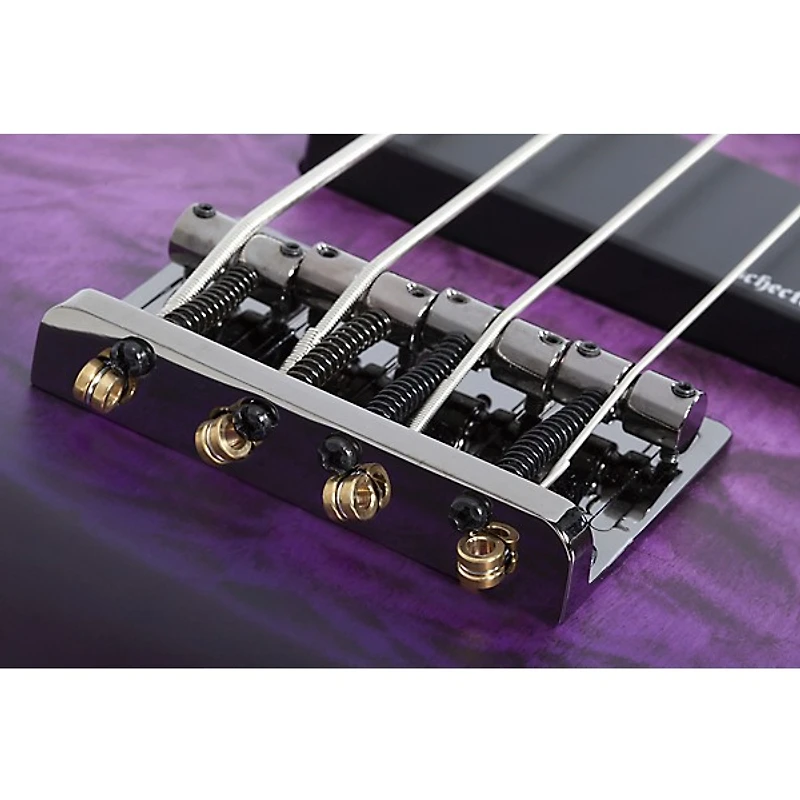 Schecter Guitar Research Stiletto Extreme-4 Electric Bass Guitar - Satin Purple Burst