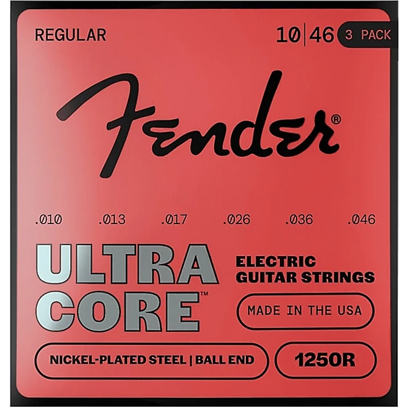 Fender 4250 UltraCore Bullets Electric Guitar Strings 3-Pack -