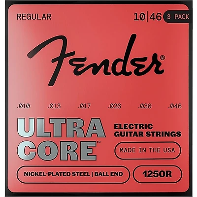 Fender 4250 UltraCore Bullets Electric Guitar Strings 3-Pack -