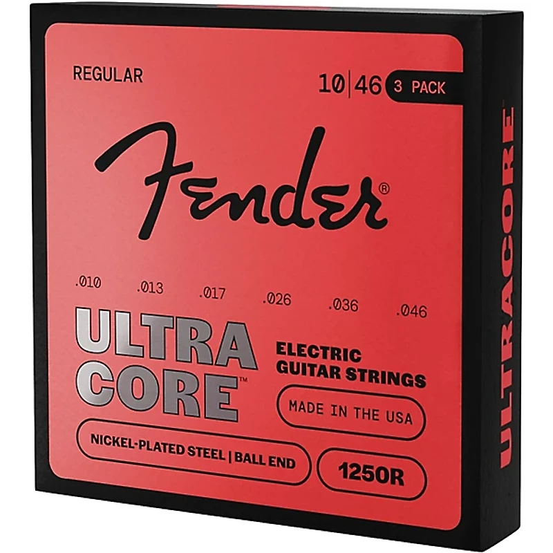 Fender 4250 UltraCore Bullets Electric Guitar Strings 3-Pack -