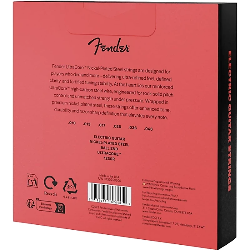 Fender 4250 UltraCore Bullets Electric Guitar Strings 3-Pack -