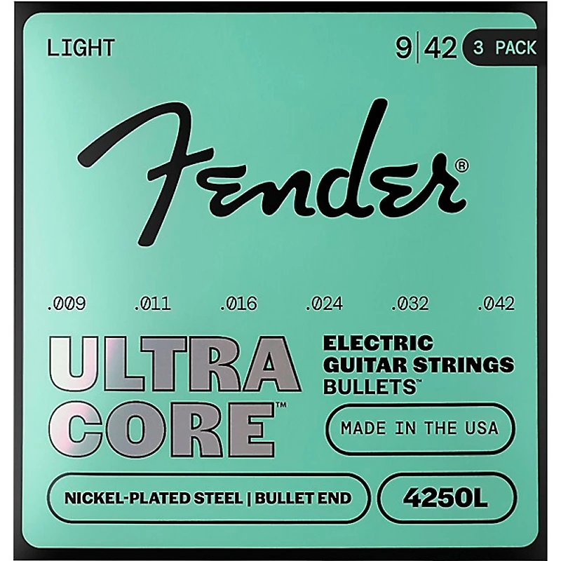 Fender 1250 UltraCore Electric Guitar Strings 3-Pack -