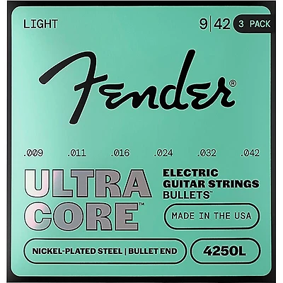 Fender 1250 UltraCore Electric Guitar Strings 3-Pack -