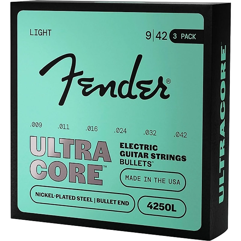 Fender 1250 UltraCore Electric Guitar Strings 3-Pack -