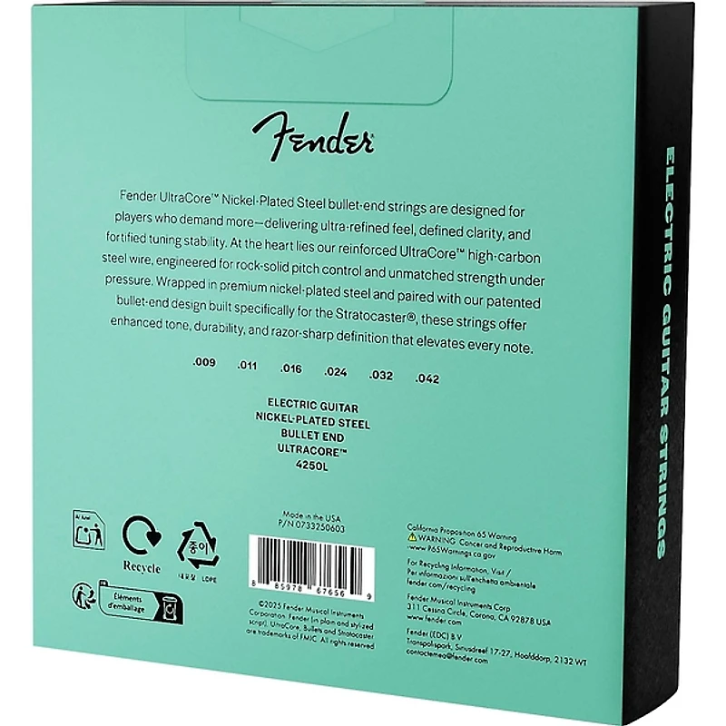 Fender 1250 UltraCore Electric Guitar Strings 3-Pack -
