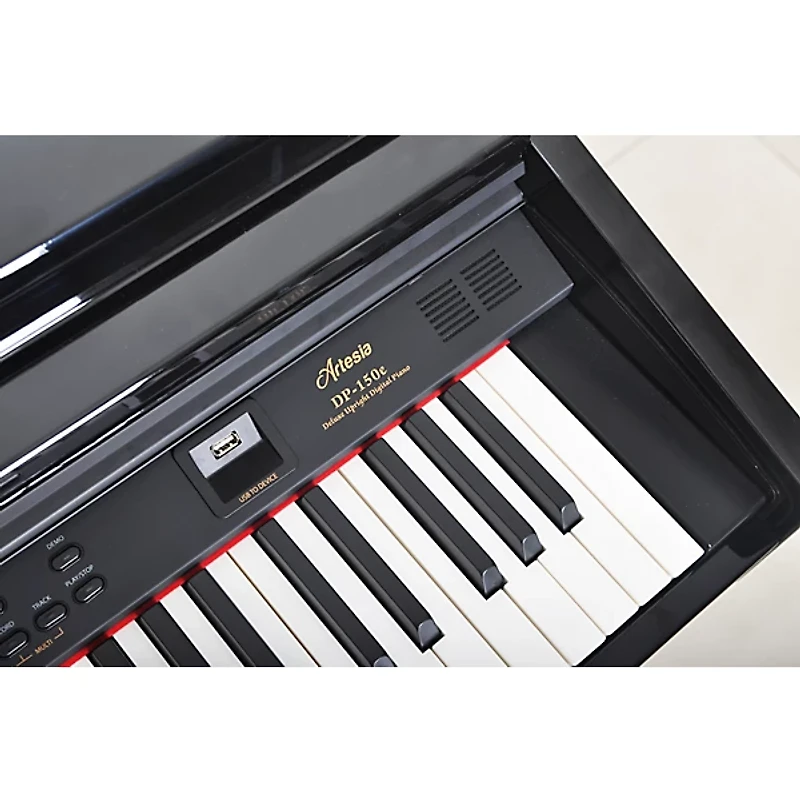 Artesia DP-150e 88-Key Deluxe Digital Upright Piano - Ebony Polish