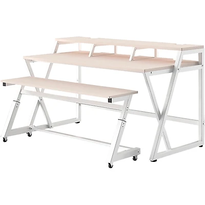 Wavebone Headquarter Studio Workstation Desk - Woodgrain