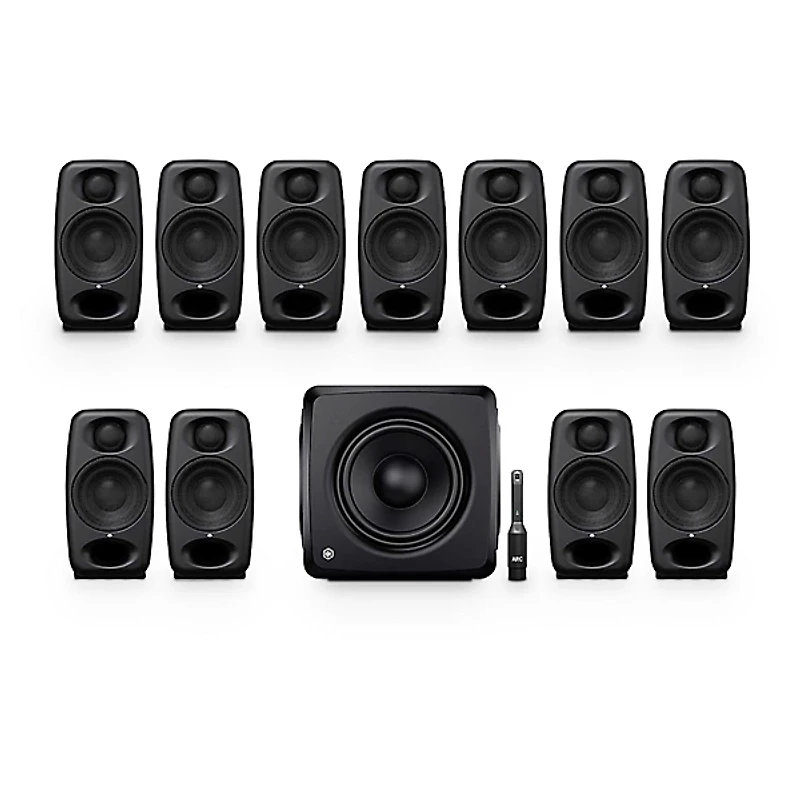 IK Multimedia 7.1.4 iLoud Micro Monitor Pro Immersive Studio Monitor Bundle - Black