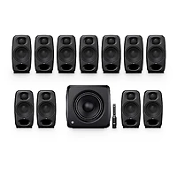 IK Multimedia 7.1.4 iLoud Micro Monitor Pro Immersive Studio Monitor Bundle - Black