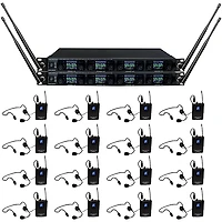 VocoPro UDX-PLAY-16 Digital UHF PLL Wireless Headset Microphone System - 16 Headsets
