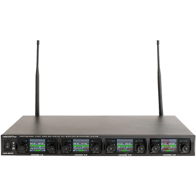 VocoPro UDX-PLAY-8 Digital UHF PLL Wireless Headset Microphone System - 8 Headsets