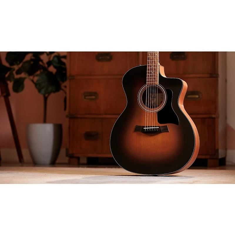 Taylor 114ce Special Edition Grand Auditorium Acoustic-Electric Guitar - Dark Tobacco Shaded Edgeburst