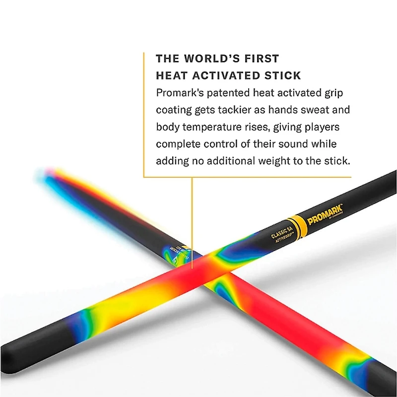 Promark Rebound ActiveGrip Hickory Drumsticks - 2-Pack
