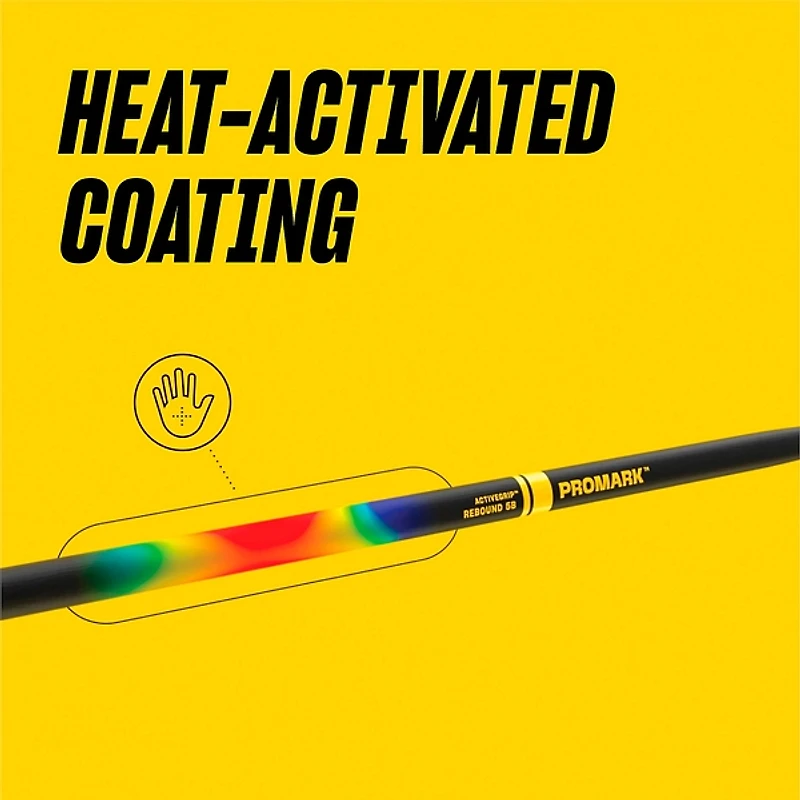 Promark Rebound ActiveGrip Hickory Drumsticks - 2-Pack
