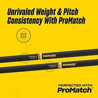 Promark Rebound ActiveGrip Hickory Drumsticks - 2-Pack