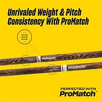Promark Rebound FireGrain Hickory Drumsticks - 2-Pack,