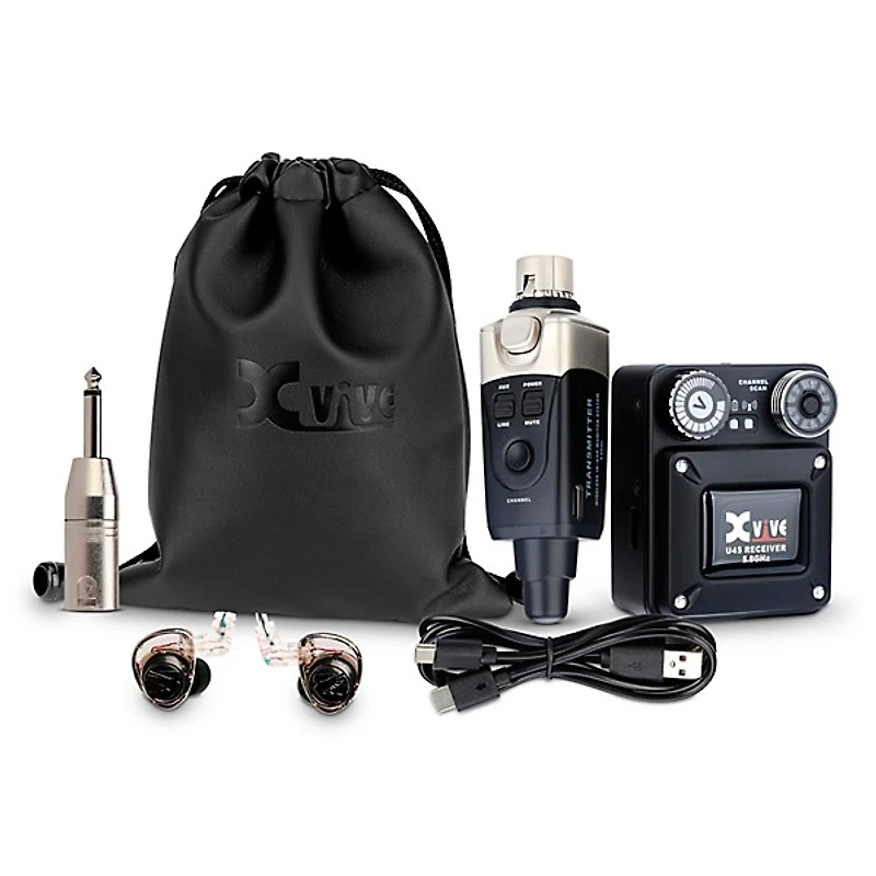 Xvive U45 Black In-Ear Wireless System with JH Audio Jessie IEMs