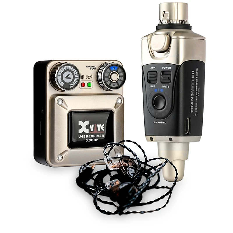 Xvive U45 Gold In-Ear Wireless System with JH Audio Jessie IEMs