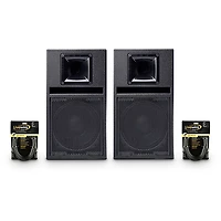BASSBOSS SV9-MK3 9" Powered Speaker Pair With Cables