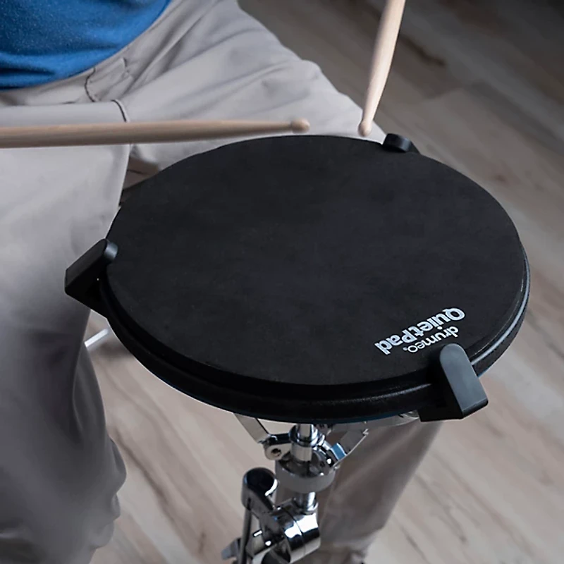 Drumeo QuietPad Practice Pad - Black, 12 in.