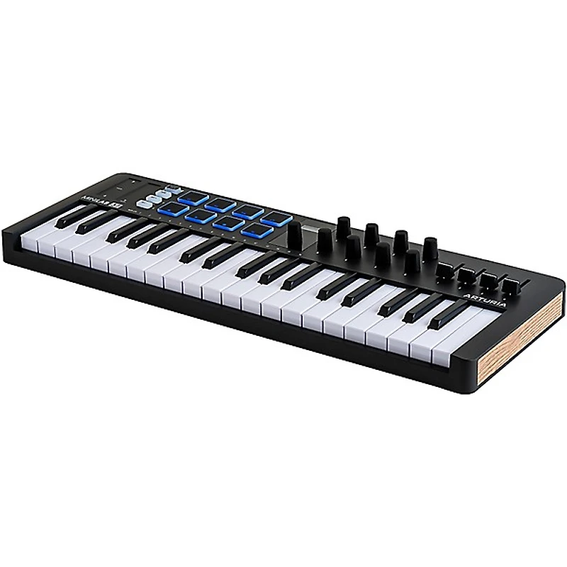 Arturia MiniLab 3 37-Key Controller Bundle With Minifuse 2 Interface, Yamaha HS5 Monitor Pair and Stands/Cables - Black