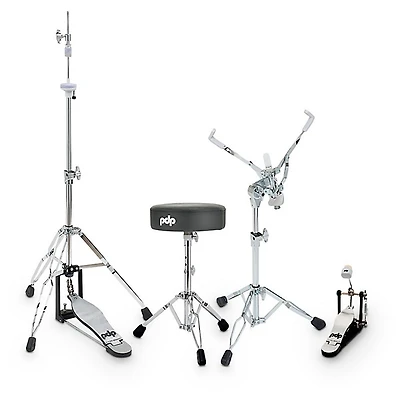 PDP by DW Gravity Series 4-Piece Hardware Pack - Throne, Single Kick Pedal, Hi-Hat Stand, Snare Stand