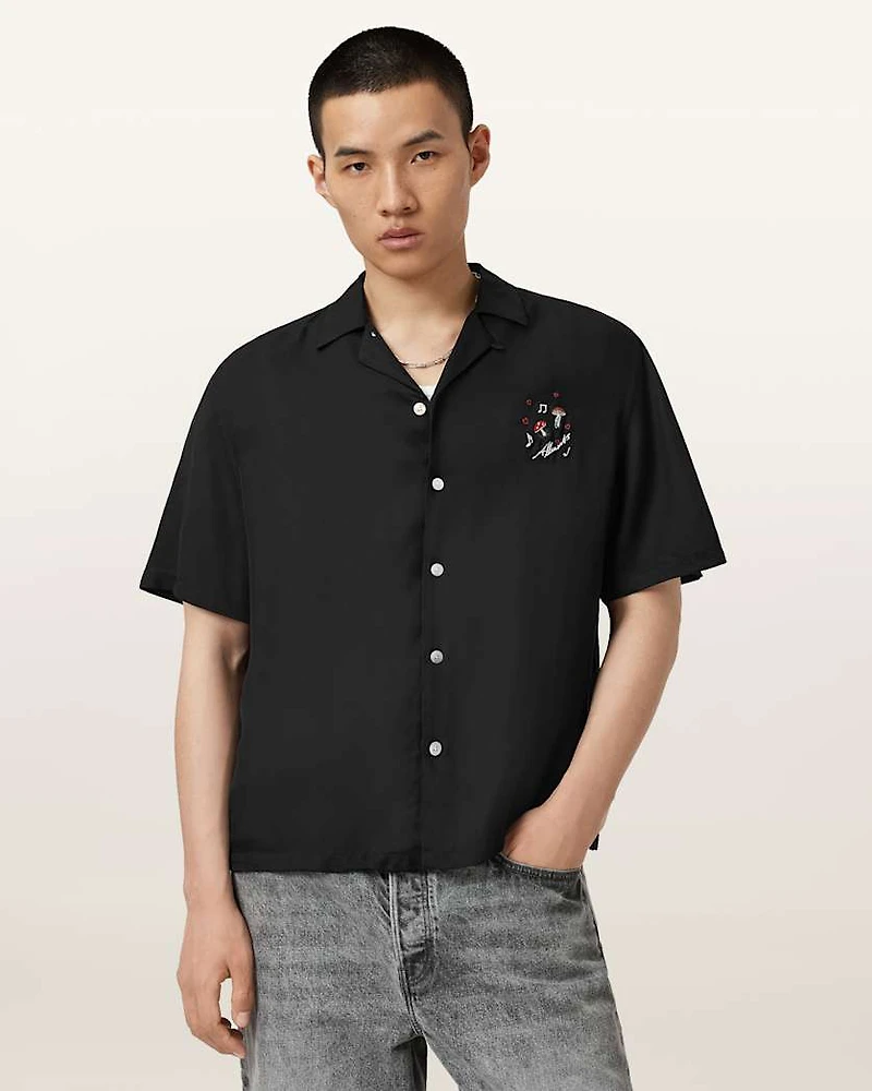 Fungi Embroidered Short Sleeve Shirt