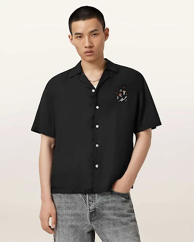 Fungi Embroidered Short Sleeve Shirt