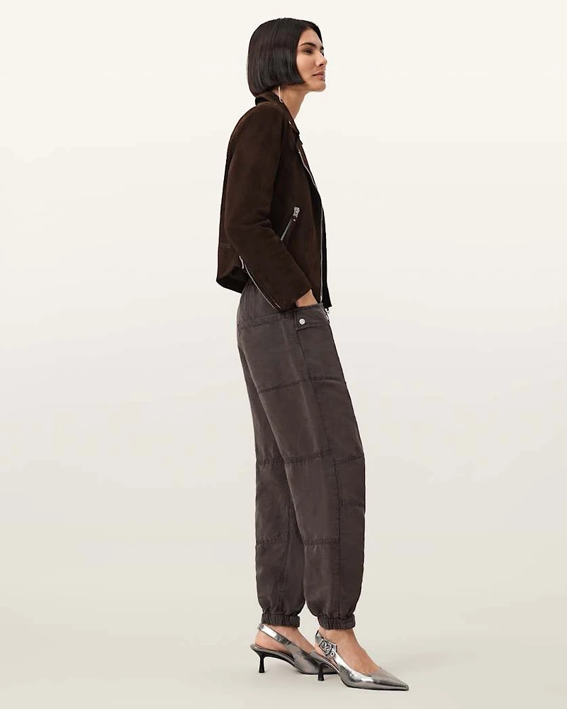 Val Linen Blend Cargo Trousers
