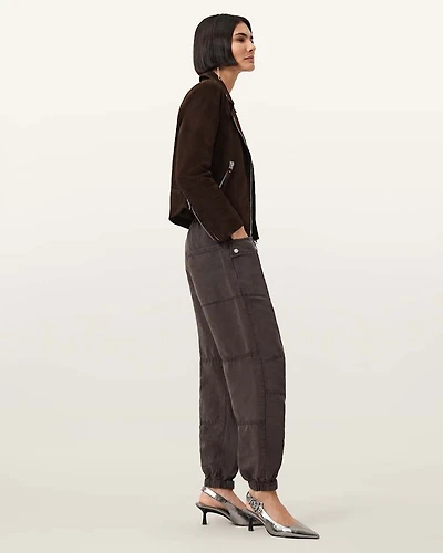 Val Linen Blend Cargo Trousers