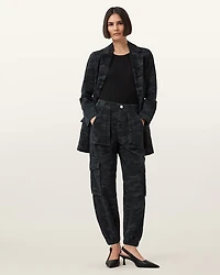 Freda Camouflage Denim Cargo Trousers