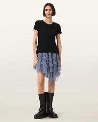 Jayde Ruffled Tulle Mini Skirt