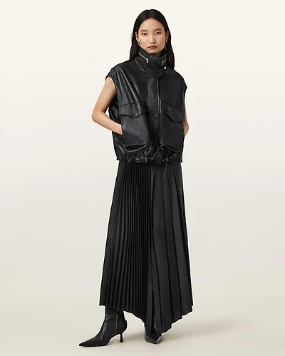 Jax Pleated Midi Skirt
