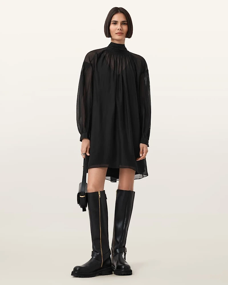 Pearla High Neck Mini Dress