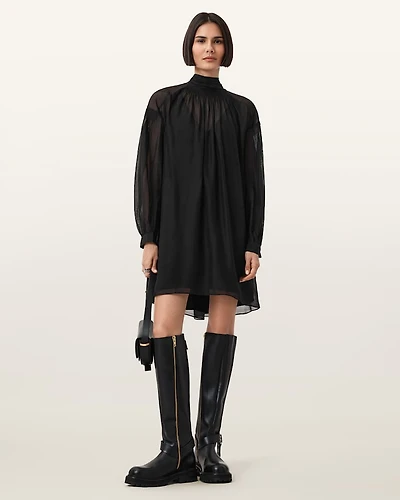Pearla High Neck Mini Dress