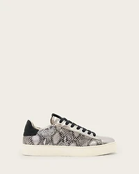 Shana Snake Print Low Top Leather Trainers