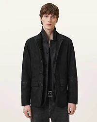 Survey Double Layered Leather Blazer