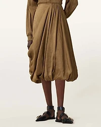 Nia Draped Midi Skirt
