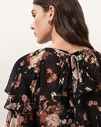 Lissie Floral Print Ruffled Top