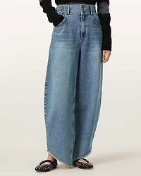 Taylor Frayed Barrel Leg Jeans