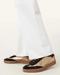Thelma Metallic Leather Low Top Trainers