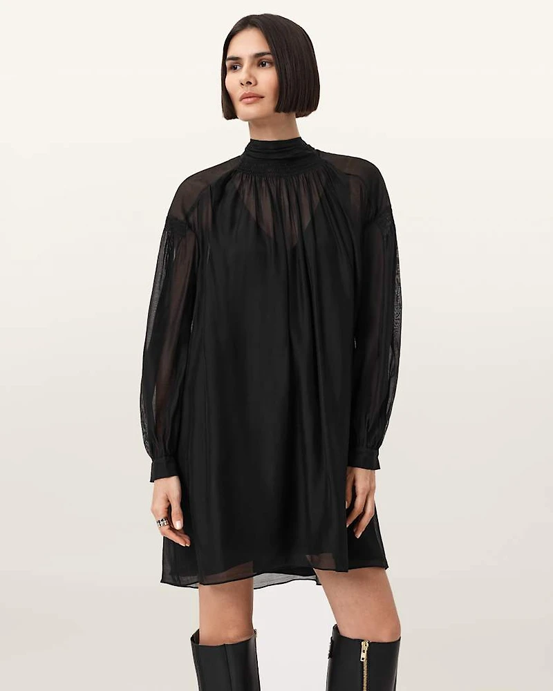 Pearla High Neck Mini Dress