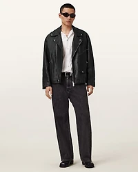 Bradford Oversized Leather Biker Jacket