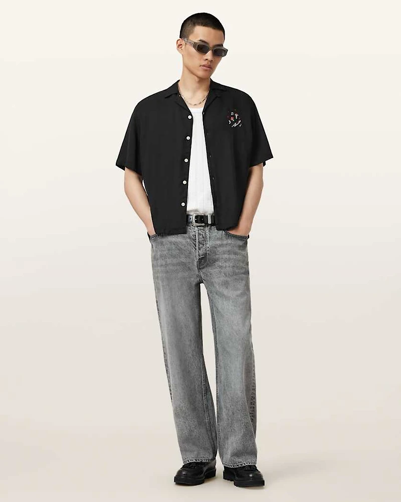 Fungi Embroidered Short Sleeve Shirt