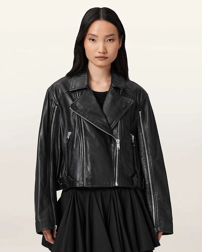 Masone Leather Biker Jacket