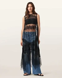 Clara Lace Trim Midi Dress